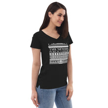 Load image into Gallery viewer, Newark Public Library Women’s recycled v-neck t-shirt