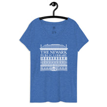 Load image into Gallery viewer, Newark Public Library Women’s recycled v-neck t-shirt