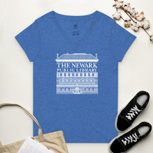 Load image into Gallery viewer, Newark Public Library Women’s recycled v-neck t-shirt
