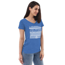 Load image into Gallery viewer, Newark Public Library Women’s recycled v-neck t-shirt