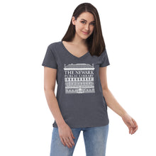 Load image into Gallery viewer, Newark Public Library Women’s recycled v-neck t-shirt