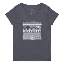 Load image into Gallery viewer, Newark Public Library Women’s recycled v-neck t-shirt