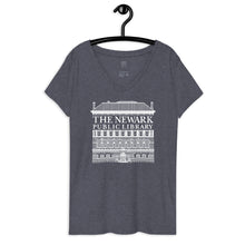 Load image into Gallery viewer, Newark Public Library Women’s recycled v-neck t-shirt