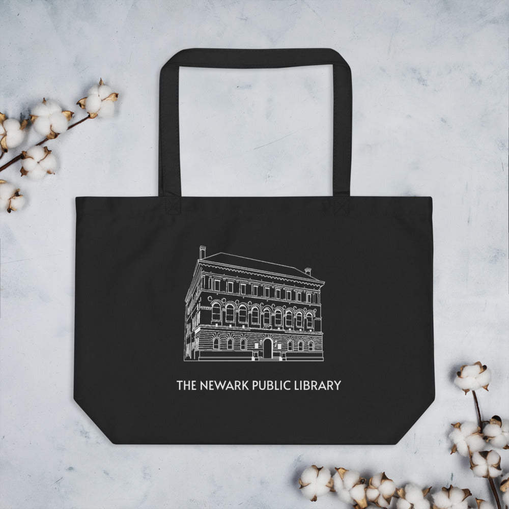 Newark Public Library Large organic tote bag
