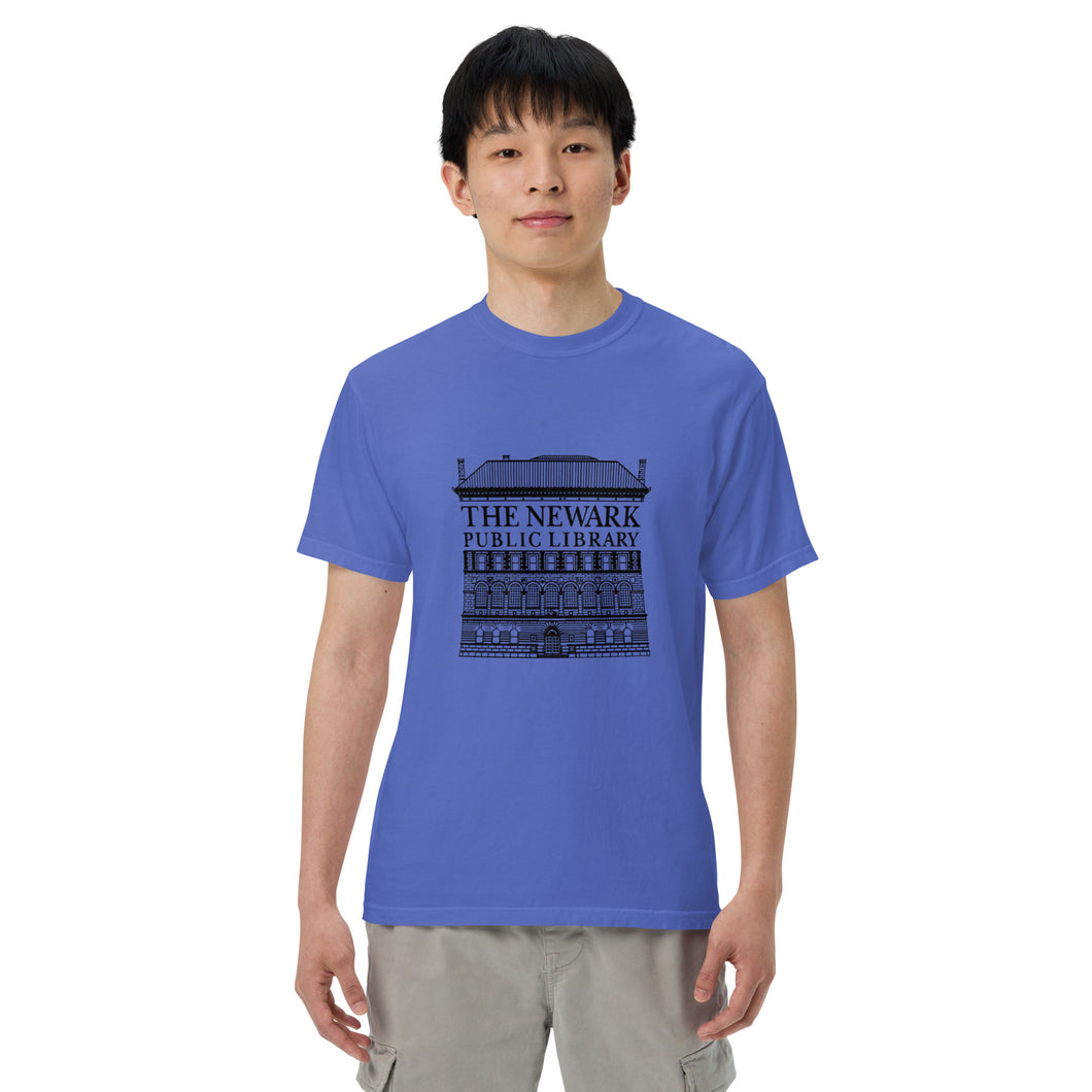 Newark Public Library's Men’s garment-dyed heavyweight t-shirt