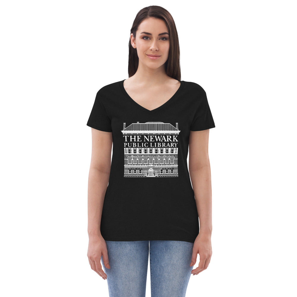 Newark Public Library Women’s recycled v-neck t-shirt
