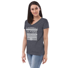 Load image into Gallery viewer, Newark Public Library Women’s recycled v-neck t-shirt
